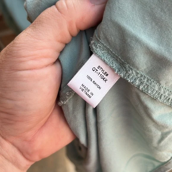 ZENANA Ladies 1X Mint Tiered Tunic or Minidress w/slight ruffles - Picture 5 of 8